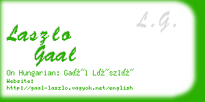 laszlo gaal business card
